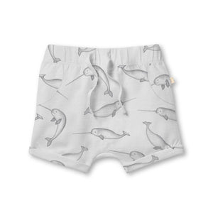 Glacier Grey Narwhal Organic Slouch Baby Short