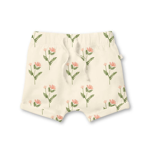 Pretty Flower Organic Tie Front Baby Short