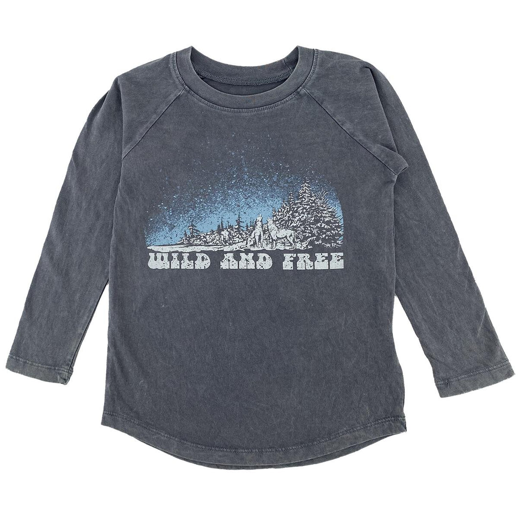 Wild And Free Raglan Long Sleeve Tee