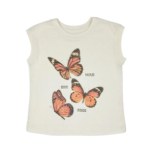 Wild And Free Butterfly Boxy Muscle Tee