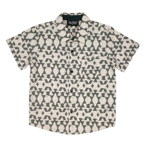 Faded Black Aztec Camp Button Up
