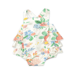 Floral Posy Ruffle Sunsuit