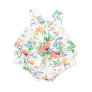 Floral Posy Ruffle Sunsuit