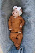 Load image into Gallery viewer, Rust &amp; White Cotton Layette Set