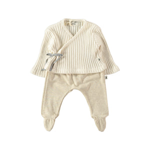 Cream Ribbed Newborn Set