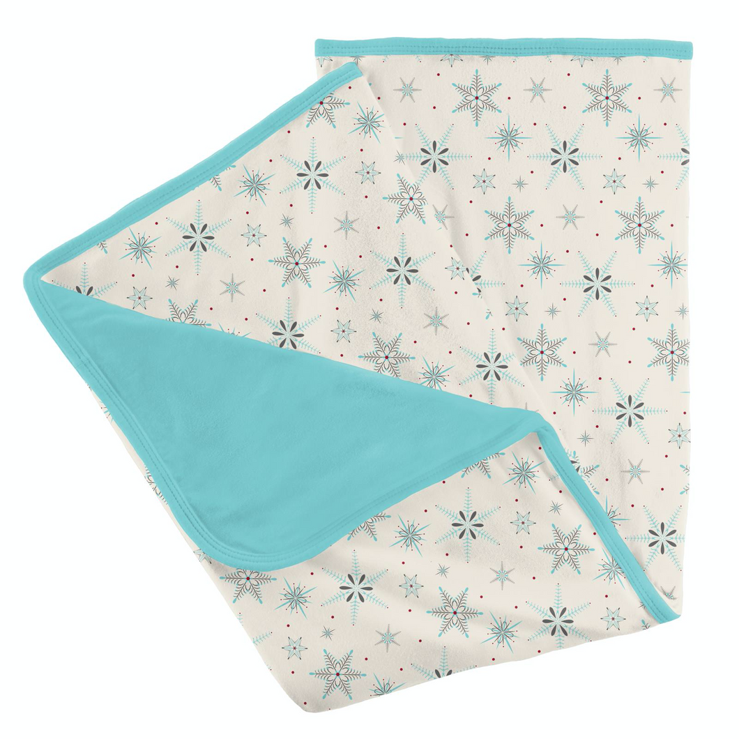Natural Snowflakes Stroller Blanket