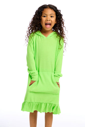 Buttercup Green Hoodie Dress