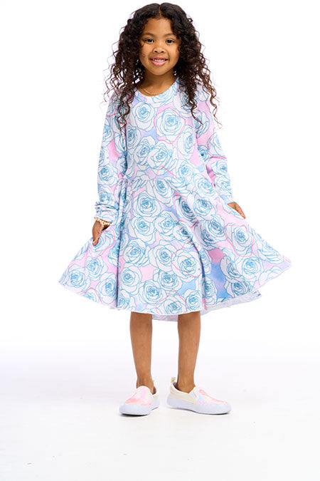 Rose Tie Dye Hacci Dress