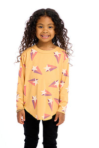 Clementine 3D Stars Long Sleeve Tee