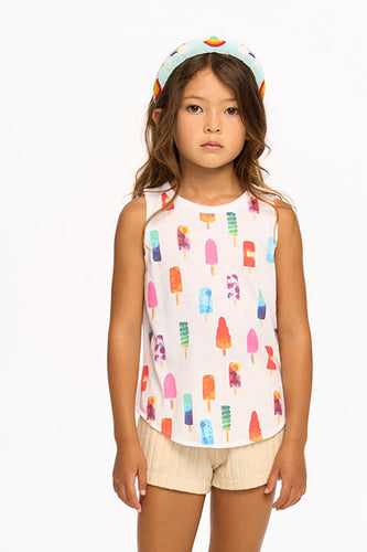 Multi Popsicles Vintage Jersey Shirttail Tank