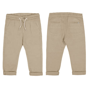 Beige Linen Relaxed Pant