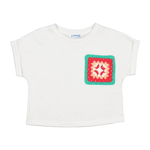 Embroidered Crop Tee