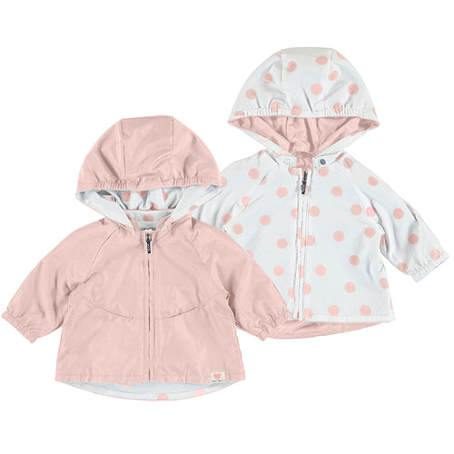 Blush Polkadot Reversible Windbreaker
