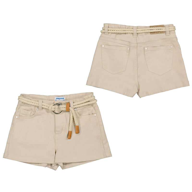 Oat Twill Shorts With Belt