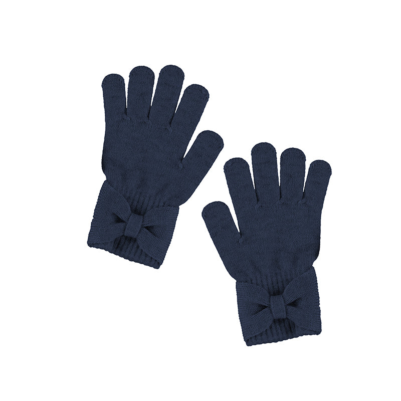 Navy Bow Gloves