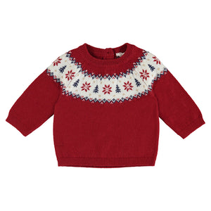 Red Holiday Baby Sweater