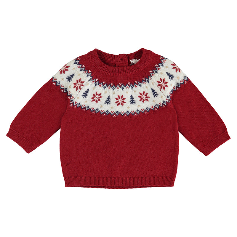 Red Holiday Baby Sweater