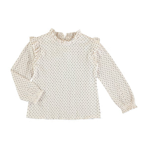 Chickpea Polkadot Blouse