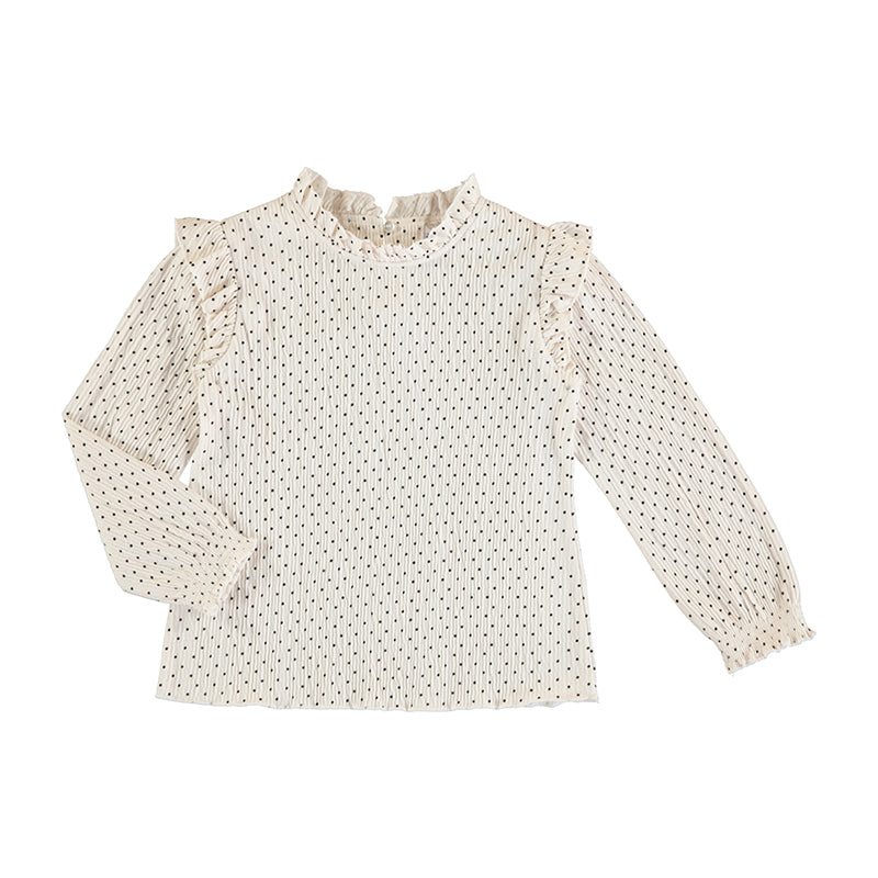 Chickpea Polkadot Blouse