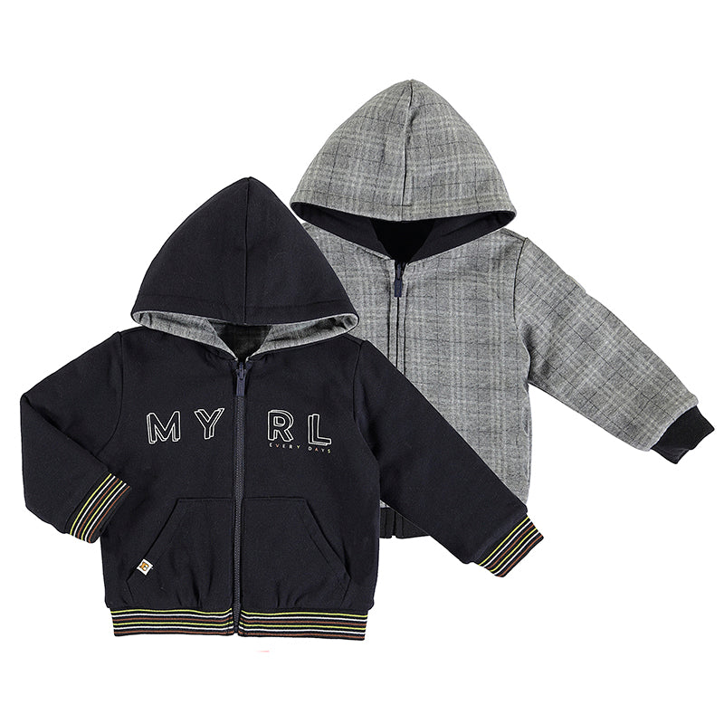 Navy Reversible Pullover Hoodie