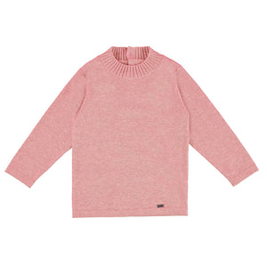 Blush Mock Neck Baby Sweater