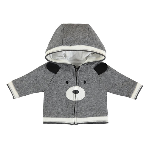 Grey Teddy Bear Zip Hoodie