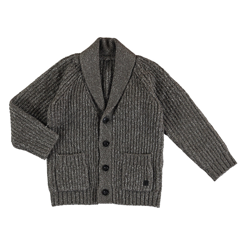 Brown Mix Grandpa Cardigan