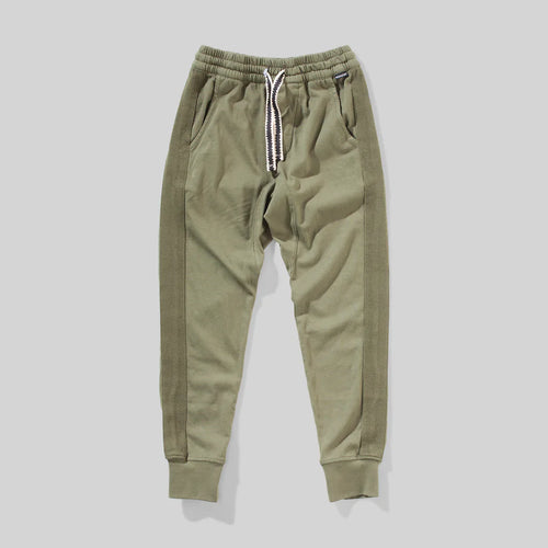 Washed Olivine Jersey Taped Pant
