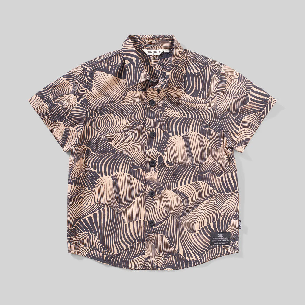 Swirl Short Sleeve Button Down