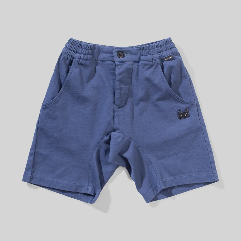 Washed Dark Denim Parker Short