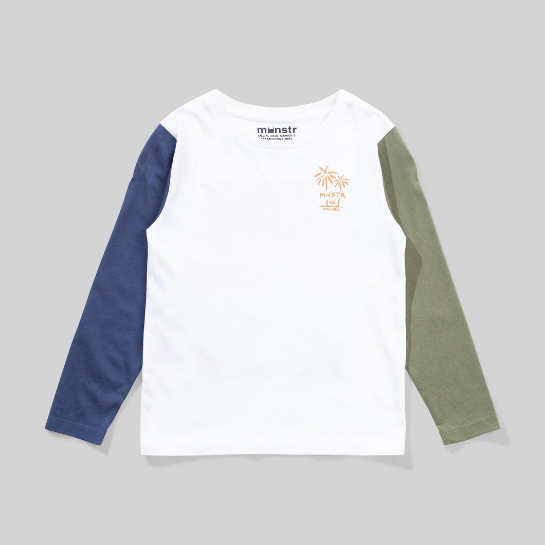 White Rising Sun Long Sleeve Tee
