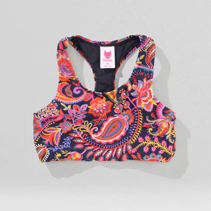 Paisley Poppy Crop Top