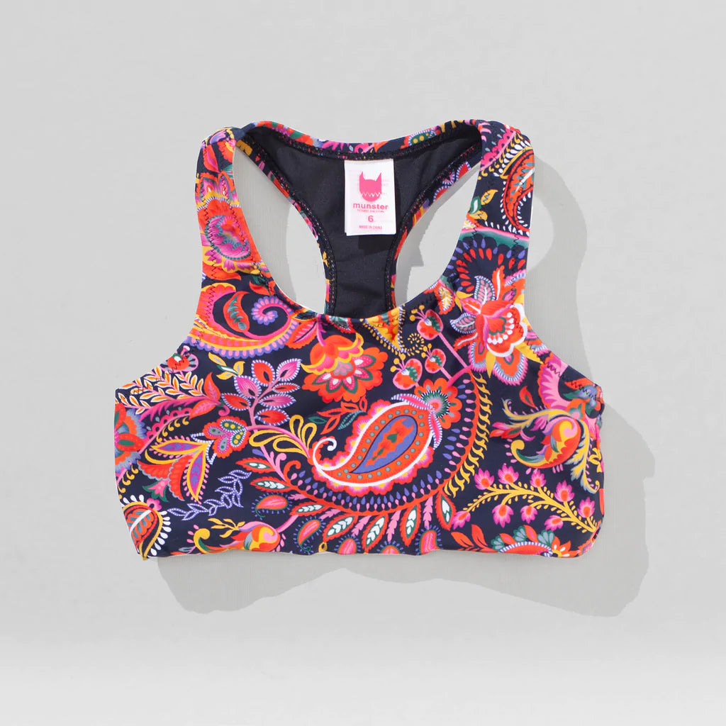 Paisley Poppy Crop Top