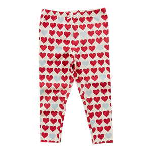Antique White Hearts Organic Legging
