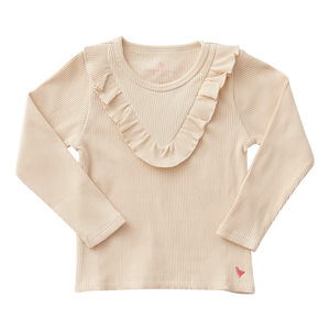 Cream Organic Ribbed Marley Top
