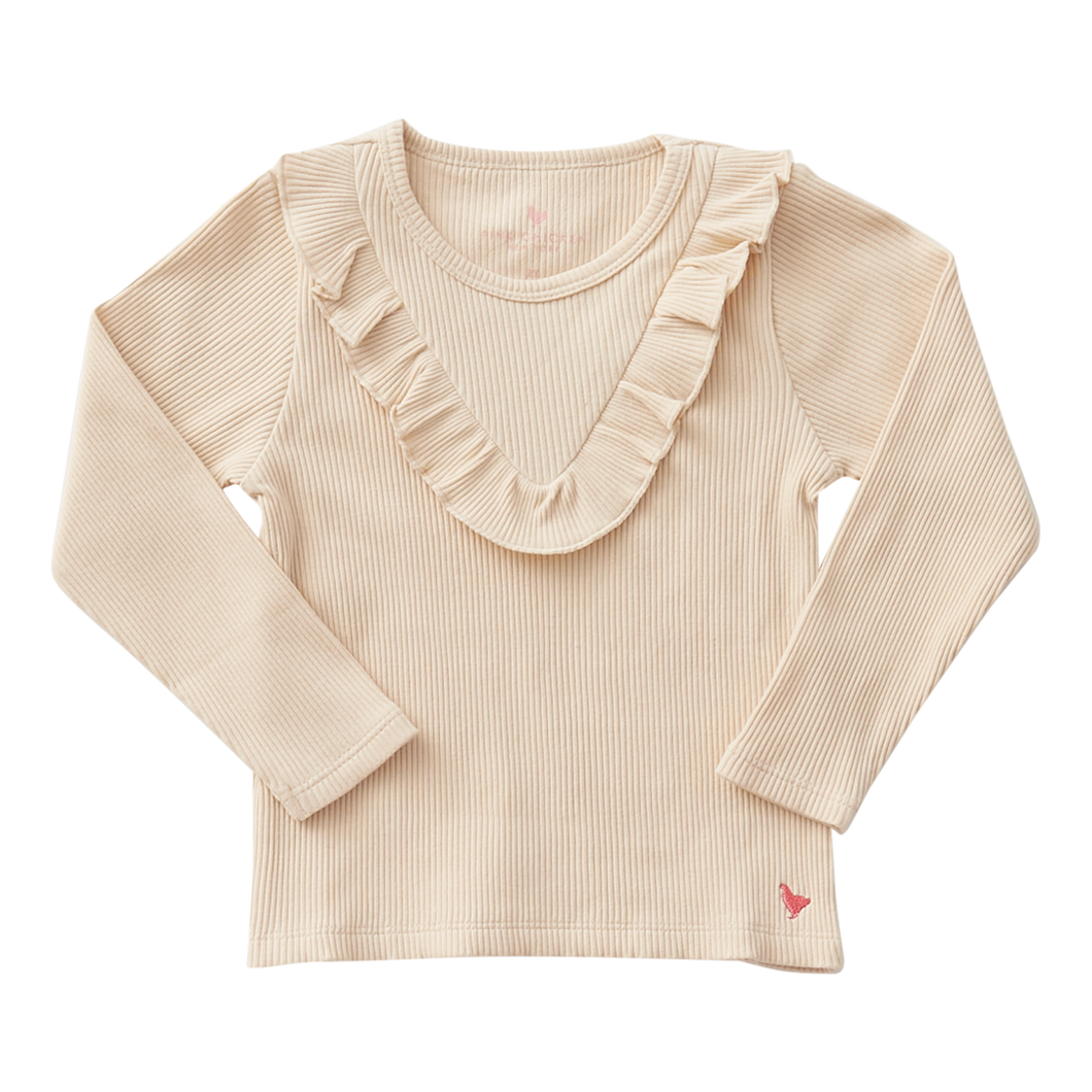 Cream Organic Ribbed Marley Top