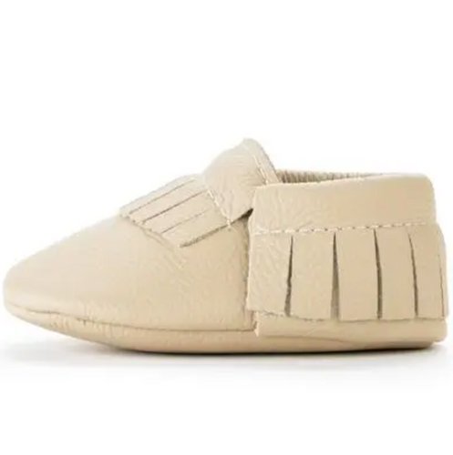 Latte Fringe Moccasins