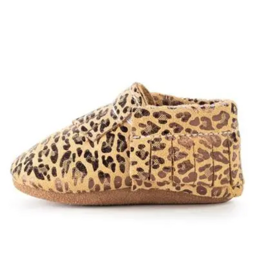Leopard Fringe Moccasins