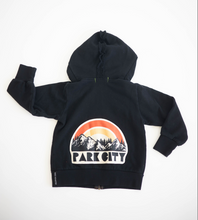 Load image into Gallery viewer, Black Park City Mountain Rainbow Hoodie