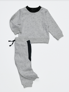Grey Speckle Sweatshirt Baby Set
