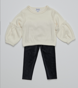 Cream Jet Stream Sweater Legging Set