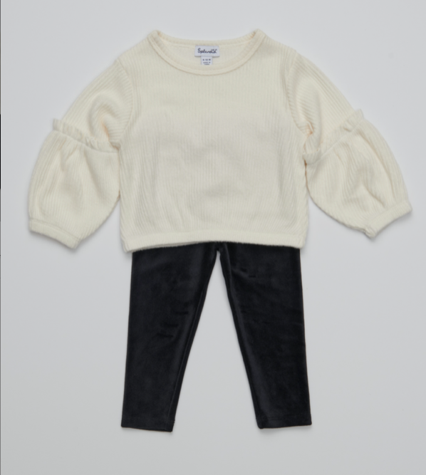 Cream Jet Stream Sweater Legging Set