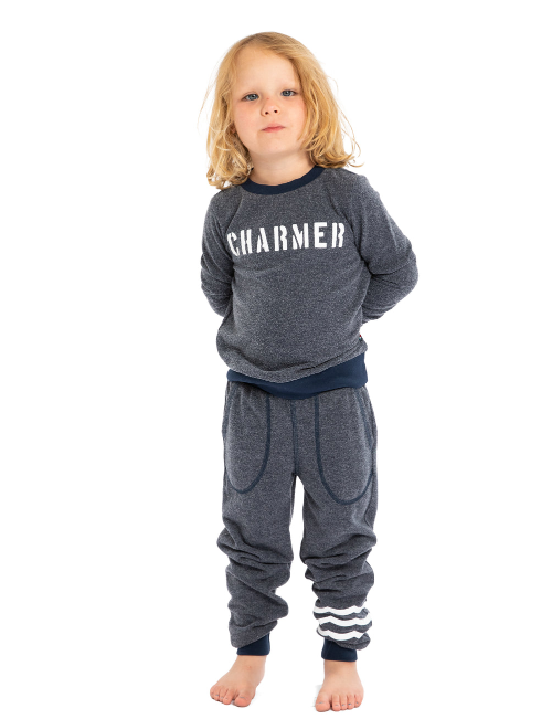 Indigo Waves Hacci Jogger