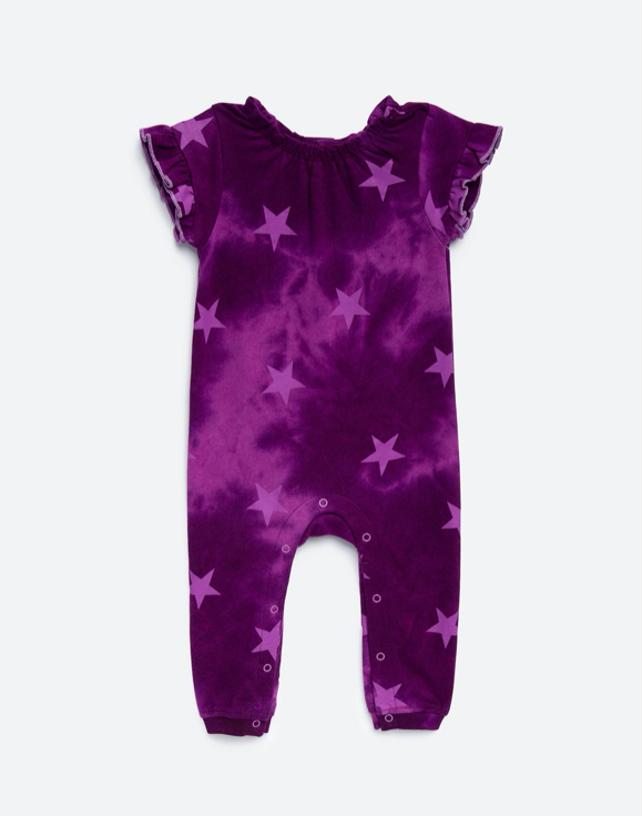 Orchid Popstar Ruffle Baby Romper