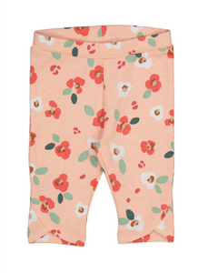 Peach Floral Baby Legging