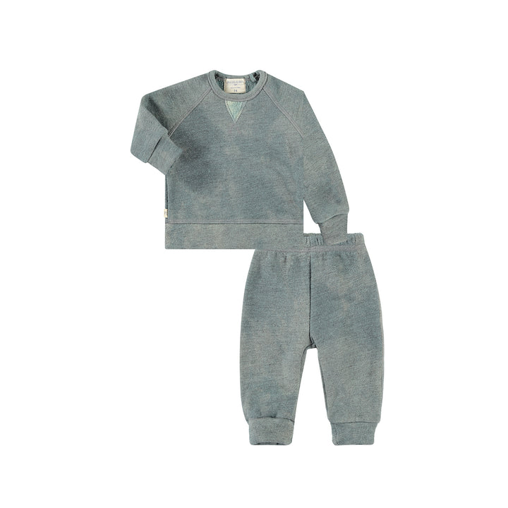 Sage Heathered Sherpa Sweatshirt & Sweatpants