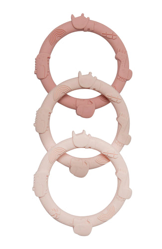 Pinks Wild Teething Ring Set