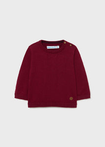 Bordeaux Basic Crew Sweater