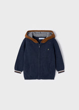 Load image into Gallery viewer, Bright Blue Knit Dog Baby Jacket