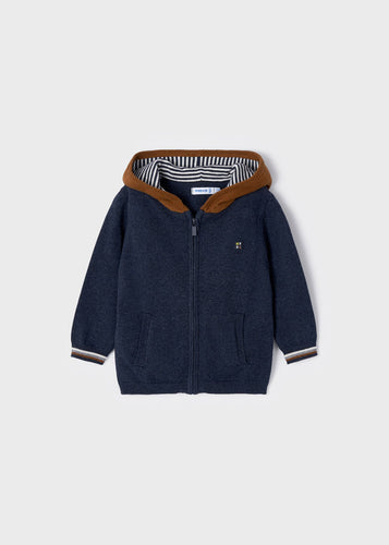 Bright Blue Knit Dog Baby Jacket